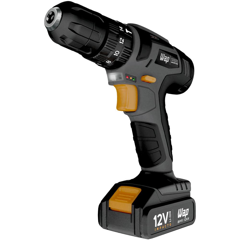 Parafusadeira e Furadeira de Impacto a Bateria 12V LI-ION - Wap - 1