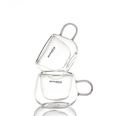 Conjunto de Xícaras de Café Expresso Parede Dupla com Alça 100ml 2pçs - Bugatti