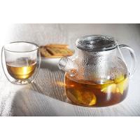 Chaleira de Vidro Borossilicato com Compartimento para Chá em Inox 1L- Bugatti - 2