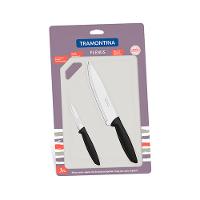 Kit para Carnes e Legumes Plenus Preto 3pçs - Tramontina - 1