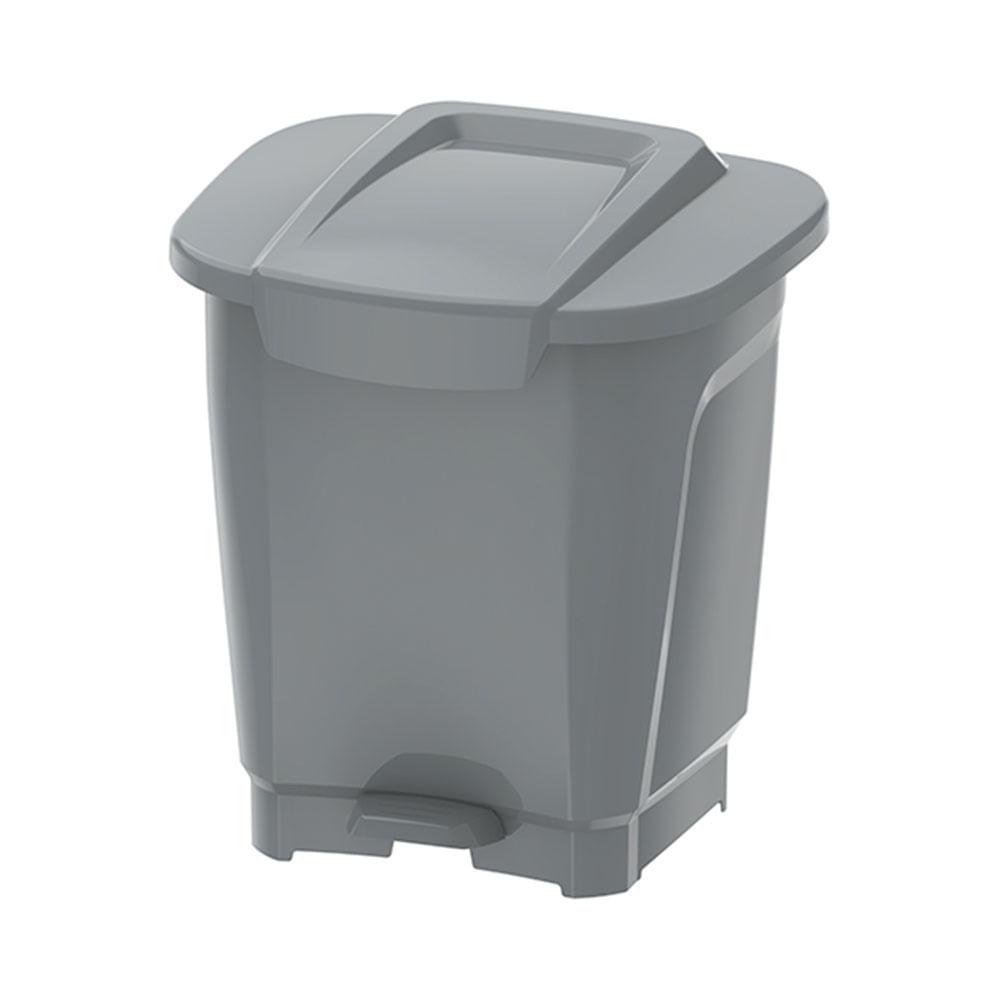 Lixeira T-Force Empresarial Cinza 25L - Tramontina - 1