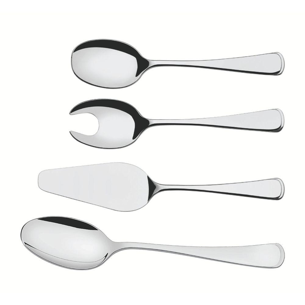 Conjunto de Utensílios em Aço Inox com Acabamento Alto Brilho Mônaco 4pçs - Tramontina - 1