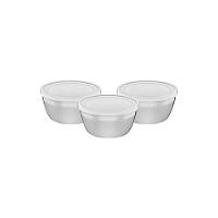 Conjunto de Potes em Aço Inox com Tampa Plástica Freezinox 300ml 3pçs - Tramontina - 1