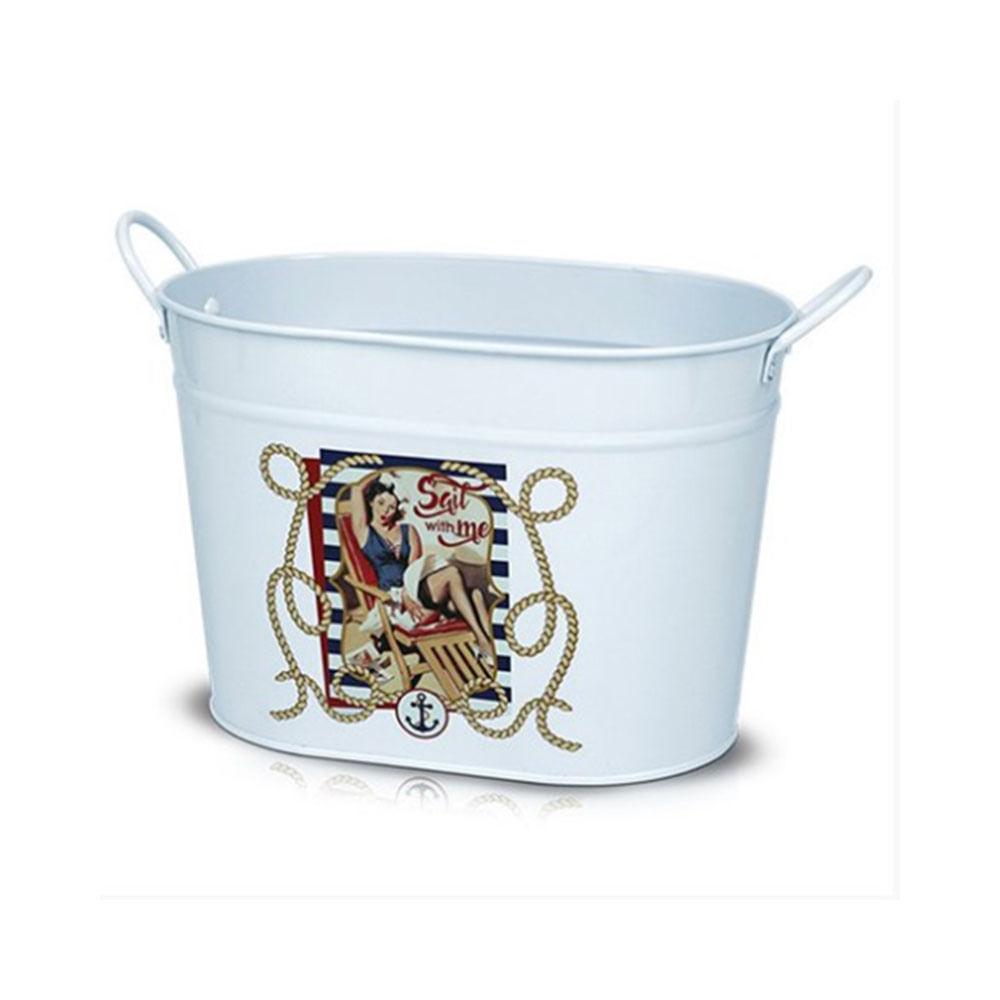 Balde para Cerveja Oval em Alumínio 5L Pinup Retrô - Alumiart Falcão - 1