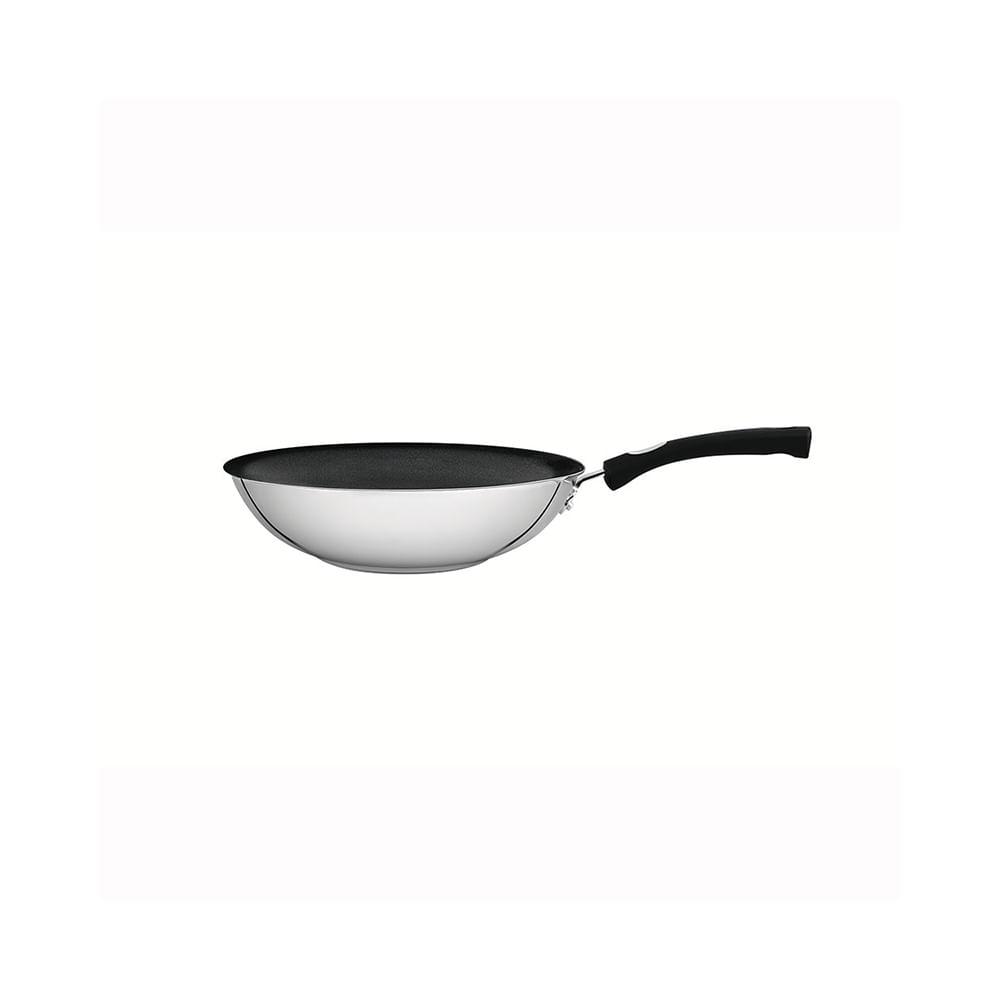 Wok Solar Silicone em Inox com Fundo Triplo Antiaderente 28cm - Tramontina - 1