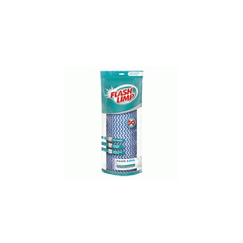 Rolo de Pano Multiuso Azul 50pçs - FlashLimp