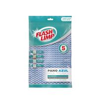 Pano Multiuso Azul 5 Pçs - FlashLimp - 1