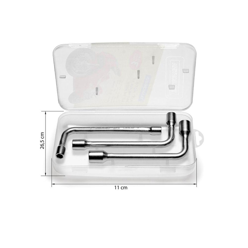 Jogo de Mini Chaves Bielas em Aço Especial Cromado 3pçs - Tramontina - 3