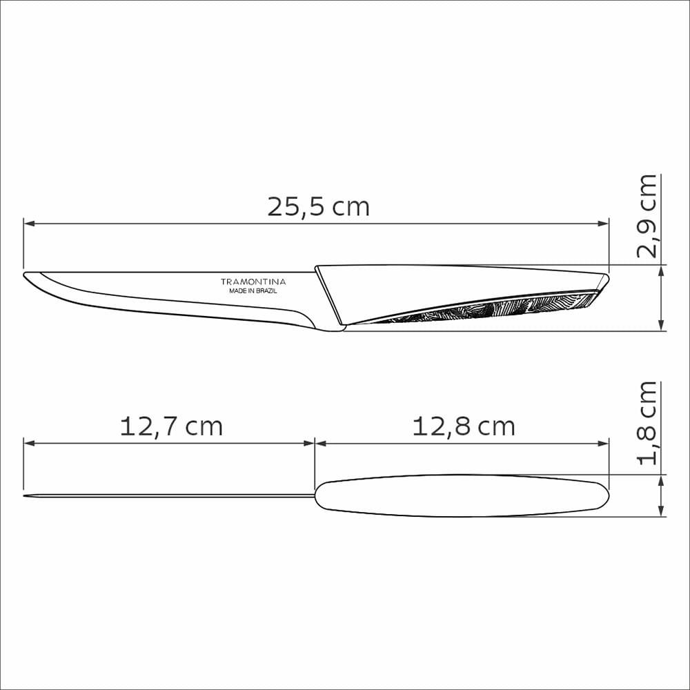 Faca para Desossar LYF em Inox e Cabo de Polipropileno PCR Verde Natureza 5pol - Tramontina - 3