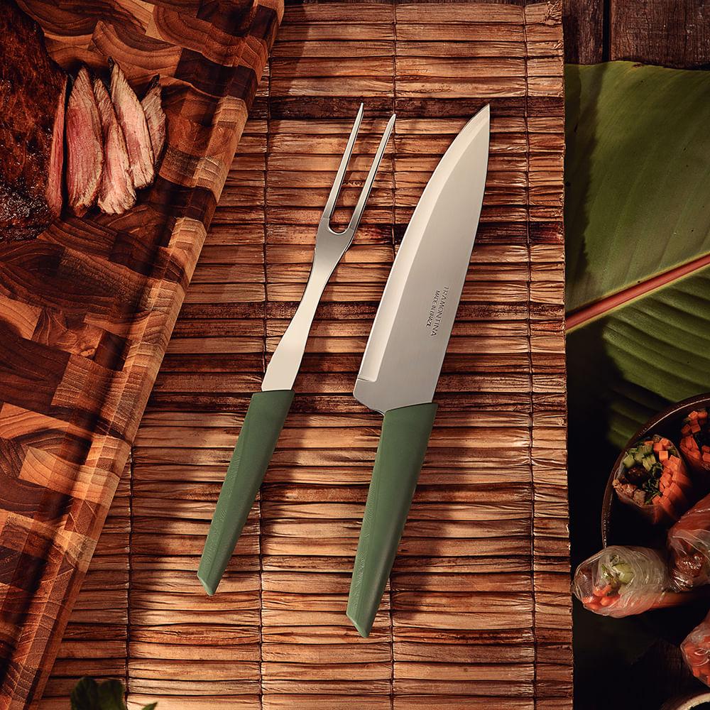 Garfo Trinchante LYF com Lâmina em Inox e Cabo de Polipropileno PCR Verde Natureza - Tramontina - 4