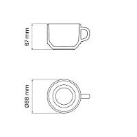 Xícara Chá Clarice em Porcelana Decorada 240 ml - Tramontina