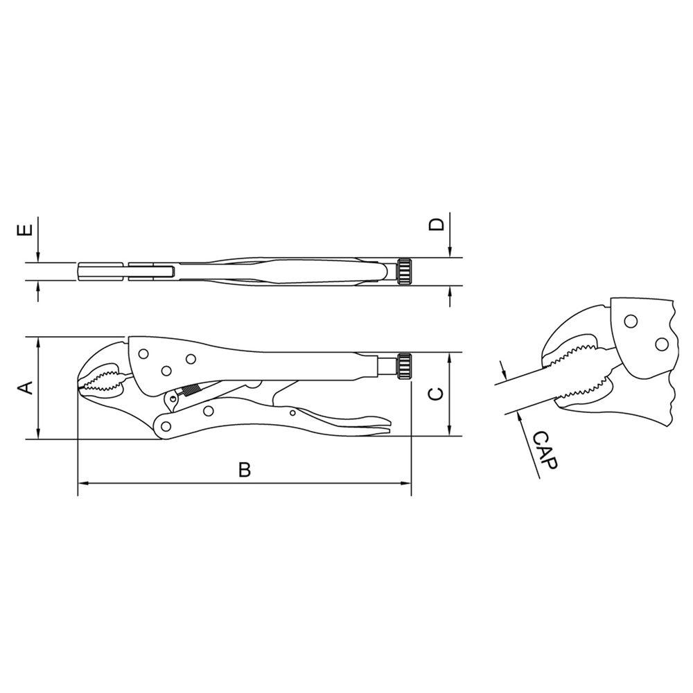 Alicate de Pressão Mordente Curvo PRO Cromadas 10" - Tramontina - 3