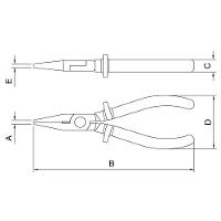 Alicate Bico Chato Isolado 6'' PRO Laranja - Tramontina - 2