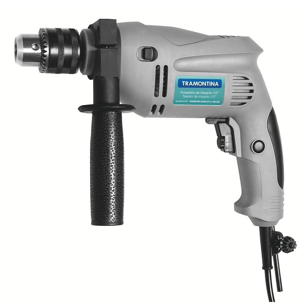 Furadeira de Impacto 500W 1/2" com Empunhadura Auxiliar 220V - Tramontina - 1