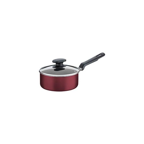 Panela em Alumínio com Tampa de Vidro e Revestimento Antiaderente Loreto Vermelha 16cm - Tramontina