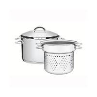 Jogo Cozi-Pasta Solar em Aço Inox Fundo Triplo com Alças 2pçs 24cm - Tramontina - 1