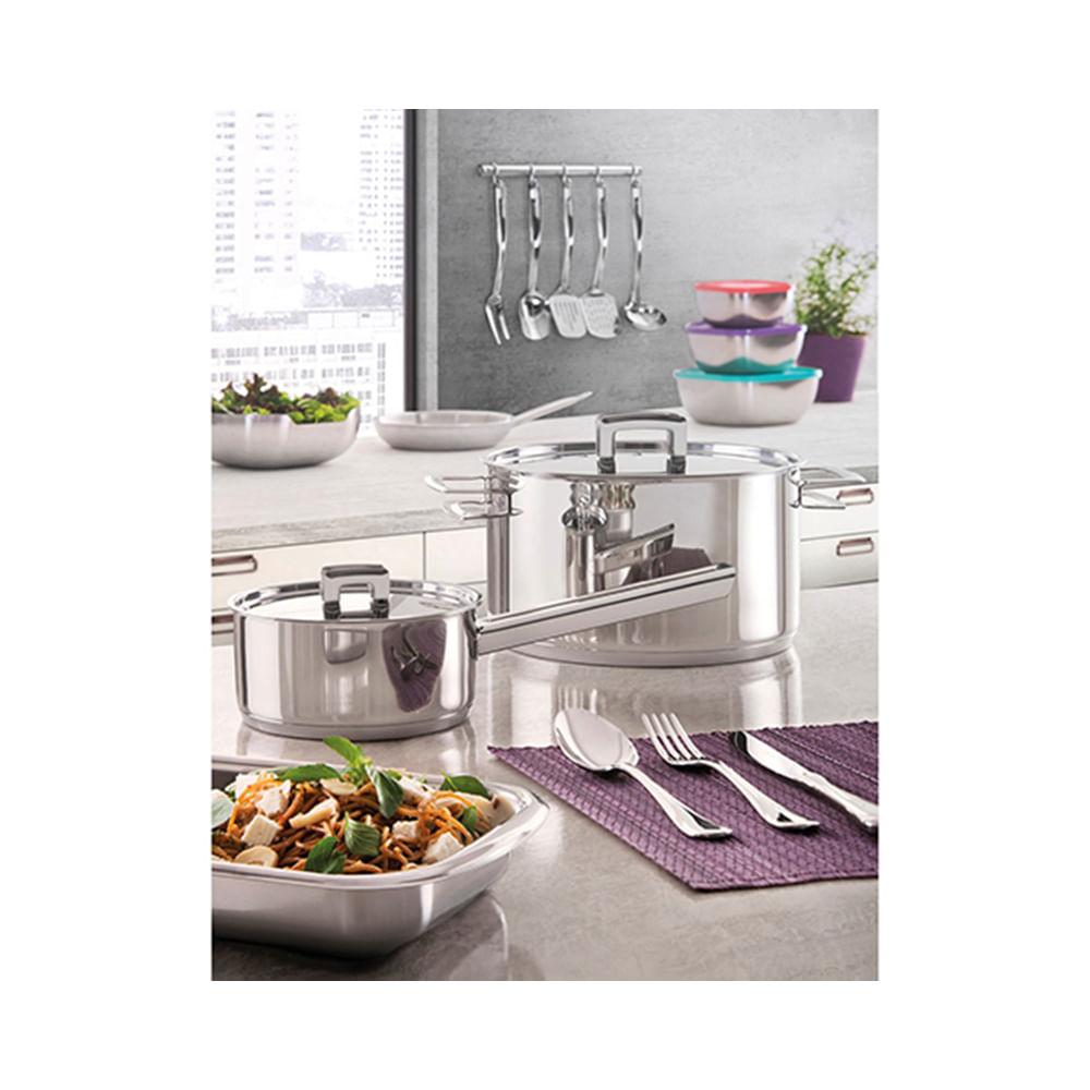 Caçarola Funda em Aço Inox Brava c/ Duas Alças e Fundo Triplo 24cm - Tramontina - 3