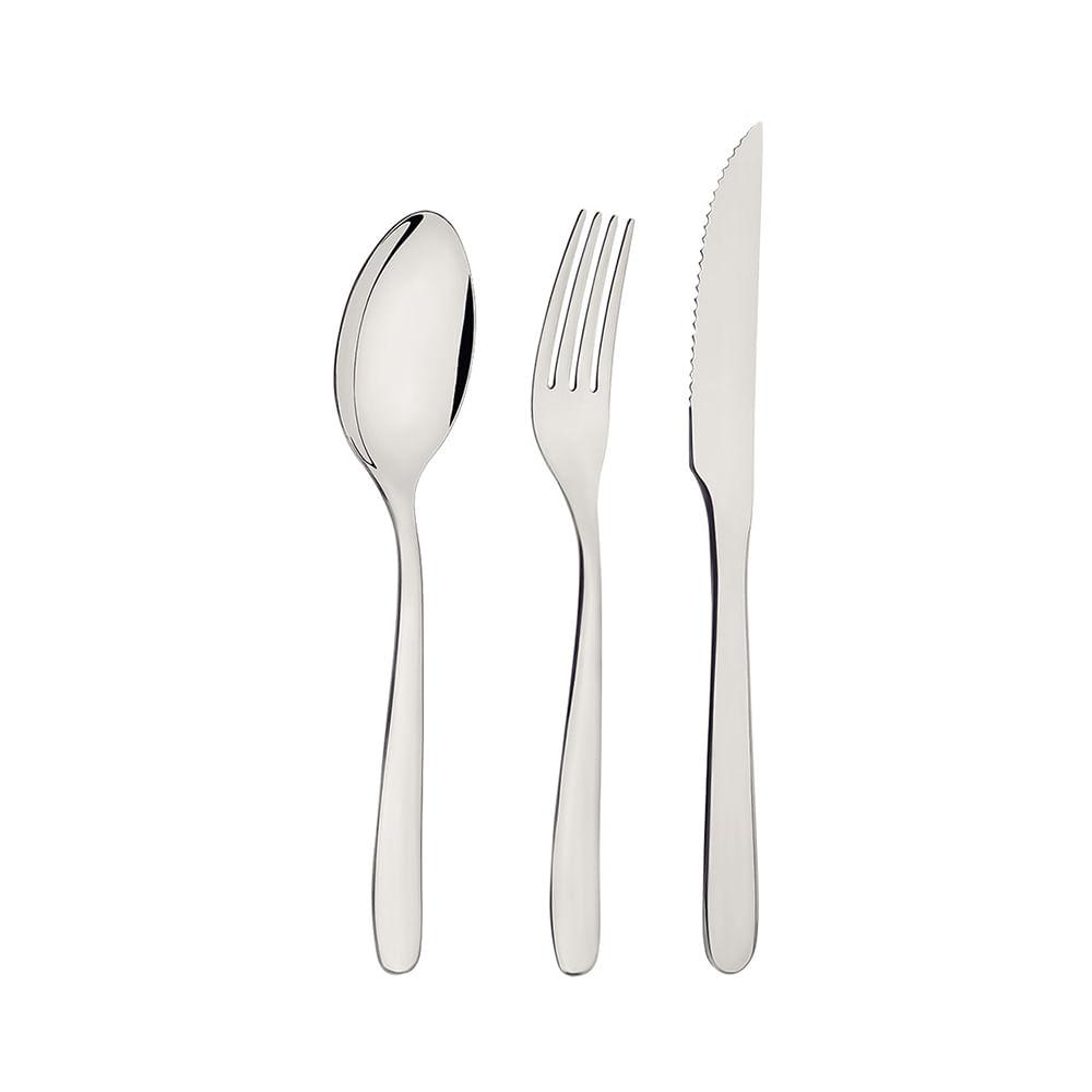 Faqueiro Havaí em Inox com Facas para Churrasco Acabamento em Brilho 36pçs - Tramontina - 1