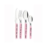 Faqueiro My Lovely Kitchen com Lâminas em Inox e Cabos de Polipropileno Rosa 16pçs - Tramontina - 1