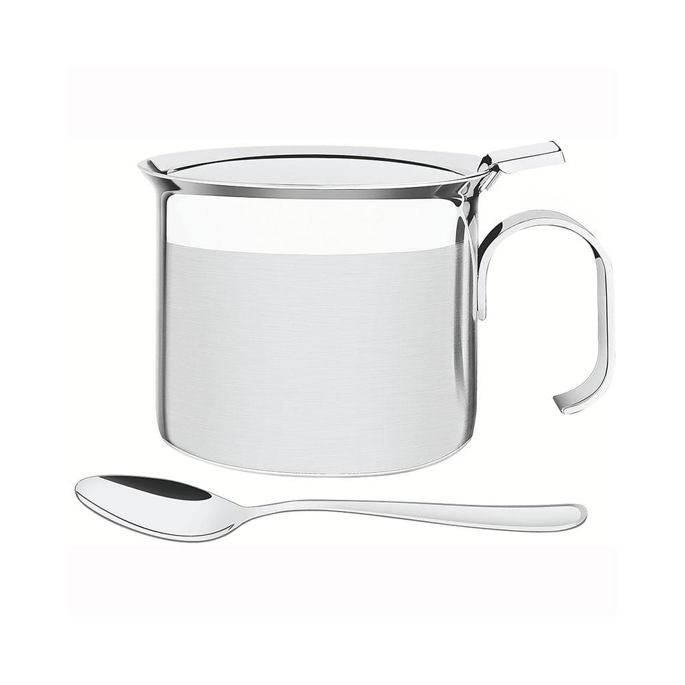 Açucareiro Buena com Alça em Inox com Colher Detalhe Brilho 8cm - Tramontina - 1