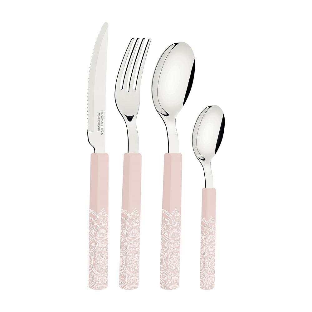 Faqueiro Bliss com Lâminas em Inox e Cabos de Polipropileno Linho 16pçs - Tramontina - 1