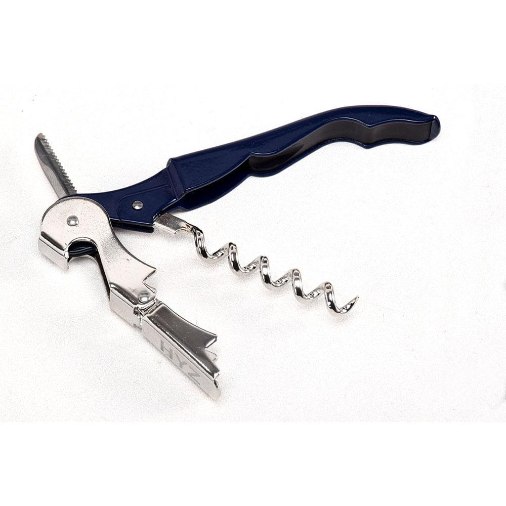 Saca-rolha Inox Azul - 2