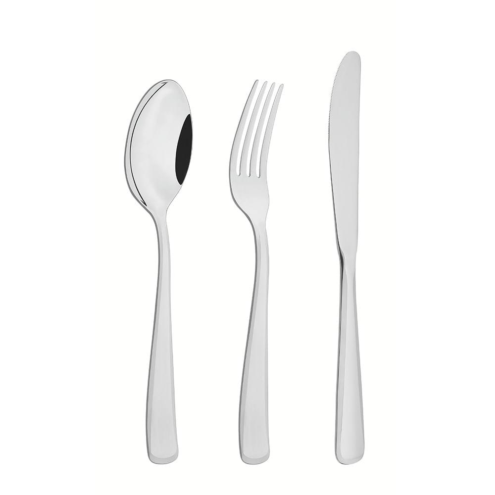 Faqueiro Pacific Inox com Facas de Mesa Forjadas Acabamento Alto Brilho 24pçs - Tramontina - 1