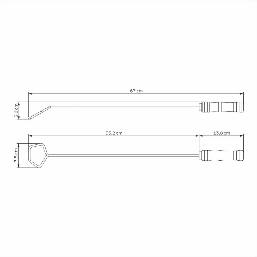 Espalhador de Brasas Churrasco com Lâmina em Inox e Cabo de Madeira Natural 67cm - Tramontina - 3