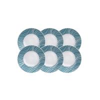 Kit Prato Sobremesa Clarice em Porcelana Decorada 19cm 6pçs - Tramontina - 1