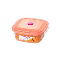 Pote Plástico Quadrado Baixo Vac Freezer Rosa 1300ml - Sanremo - 1