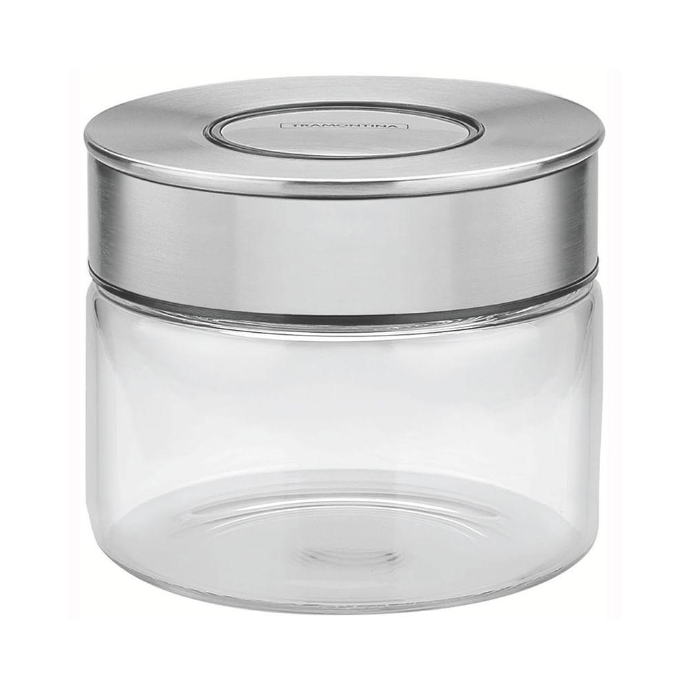 Pote de Vidro Purezza com Tampa de Inox 400ml - Tramontina - 1