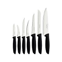 Jogo de Facas Plenus com Lâminas em Inox e Cabos de Polipropileno Preto 7pçs - Tramontina - 1