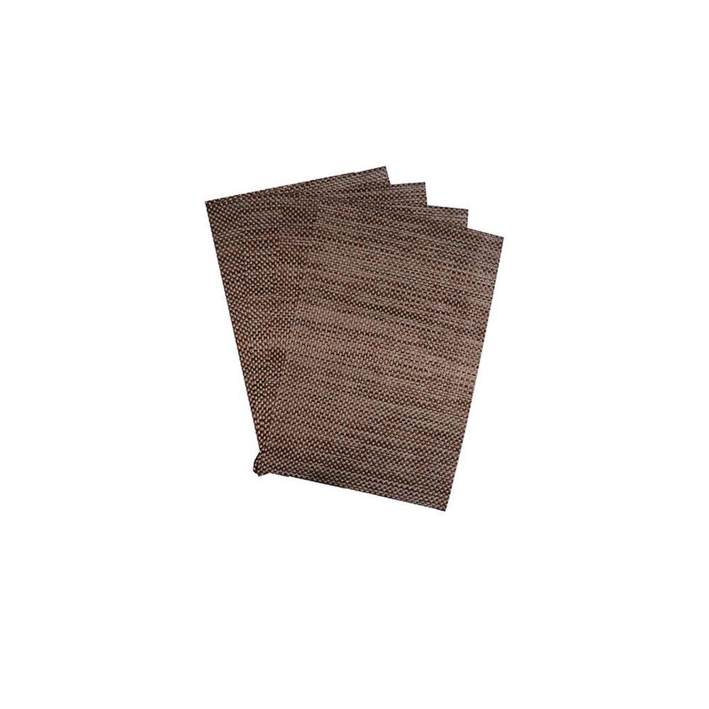 Jogo Americano Retangular com Trama Sintética Marrom Claro e Marrom Escuro 4pçs - Art Stillos - 2