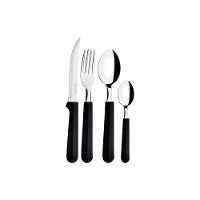 Faqueiro Tulum com Lâminas em Inox e Cabos de Polipropileno Preto 24pçs - Tramontina - 1