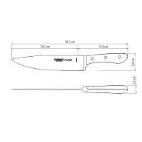 Faca Chef em Aço Inox e Cabo de Policarbonato com Fibra de Vidro ProChef Preta 8"- Tramontina - 2