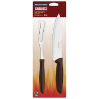 Conjunto Trinchante com Lâminas em Aço Inox e Cabos de Polipropileno Plenus Marrom 2pçs - Tramontina - 2
