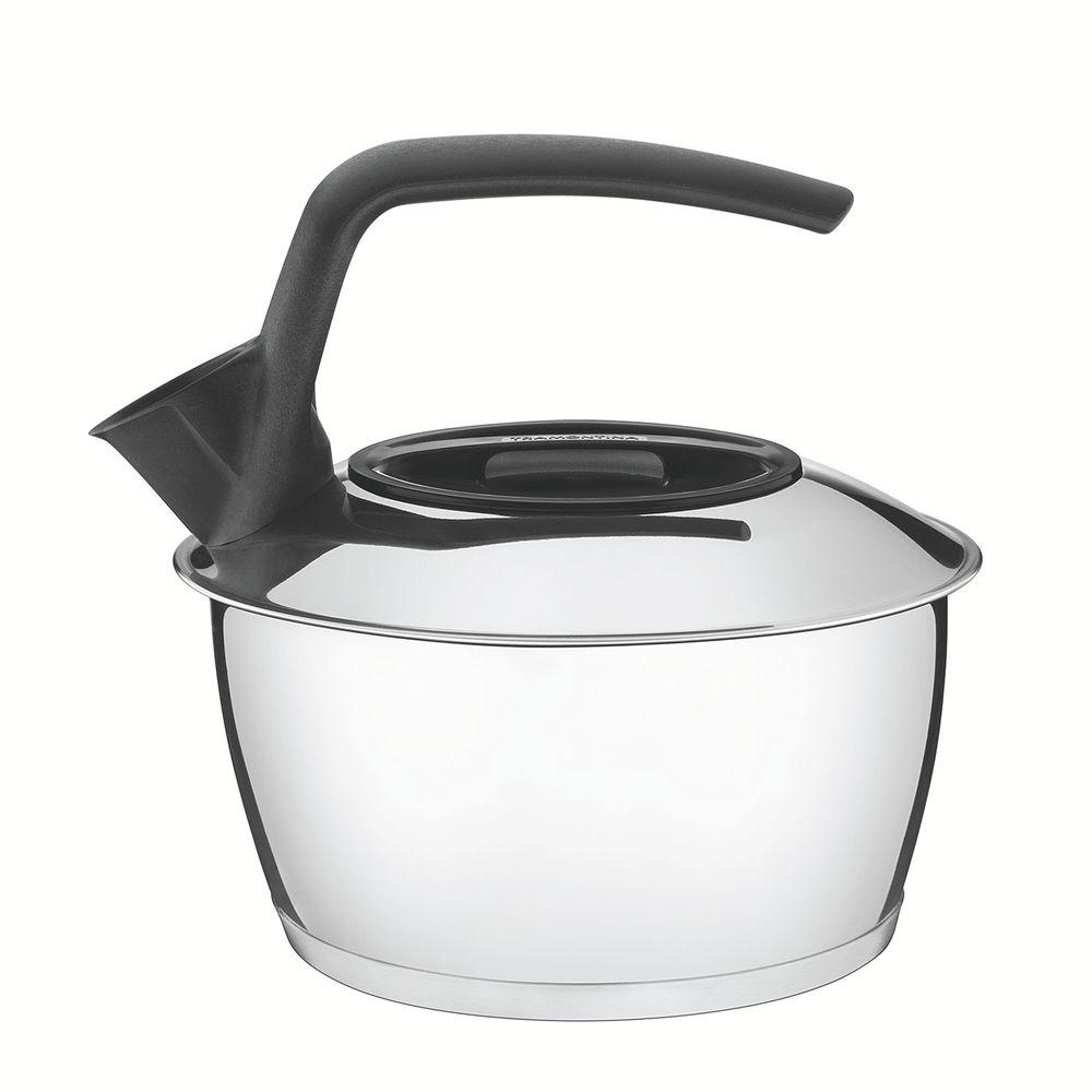 Chaleira em Aço Inox Fundo Triplo com Cabo Chá e Café Preta 1,5L - Tramontina - 1