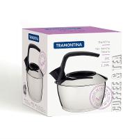 Chaleira em Aço Inox Fundo Triplo com Cabo Chá e Café Preta 1,5L - Tramontina - 3