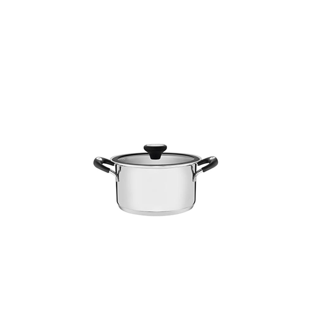 Caçarola Funda Inox com Fundo Triplo Solar Silicone 16cm - Tramontina - 1