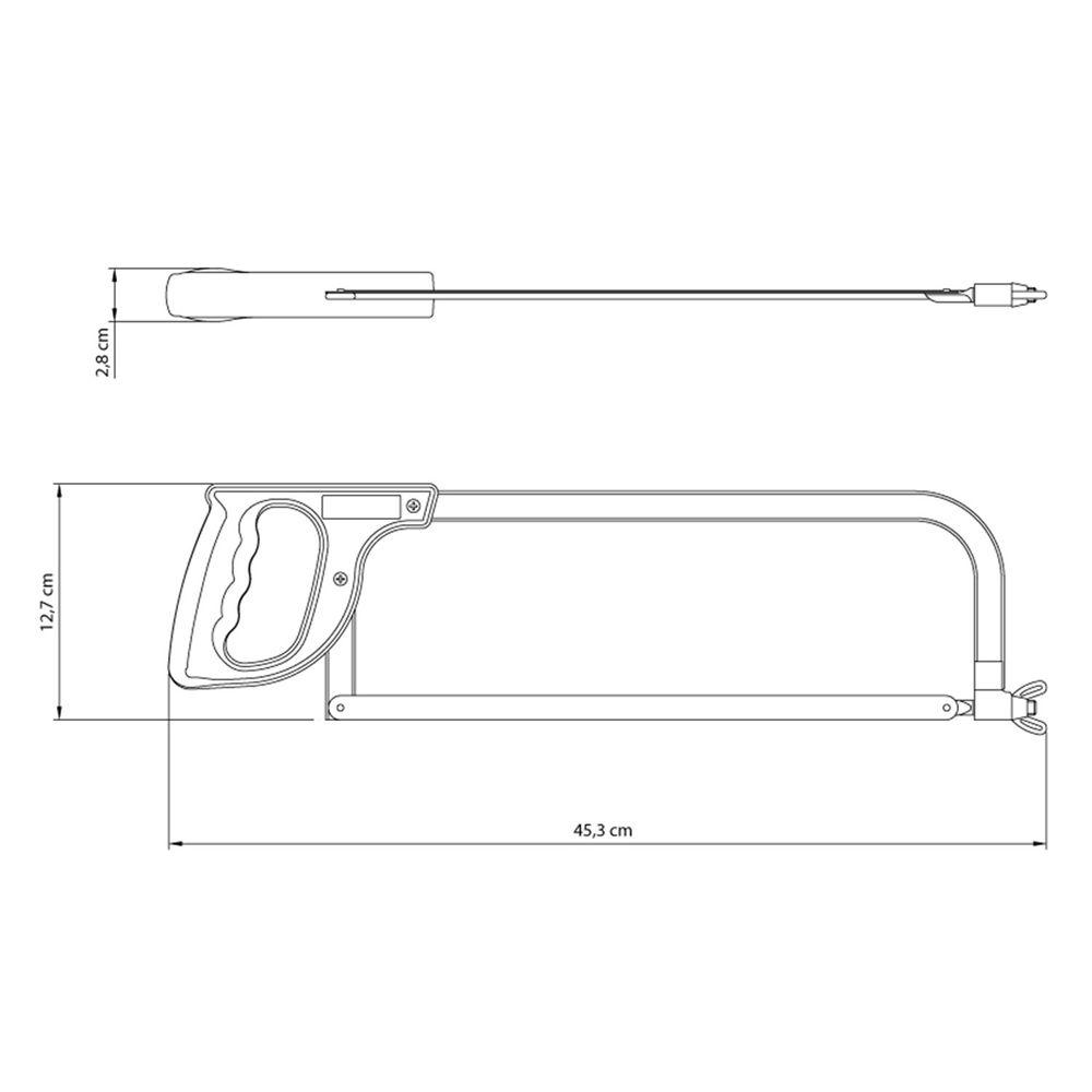 Arco de Serra Fixo em Aço Carbono com Cabo Injetado 12" - Tramontina - 2