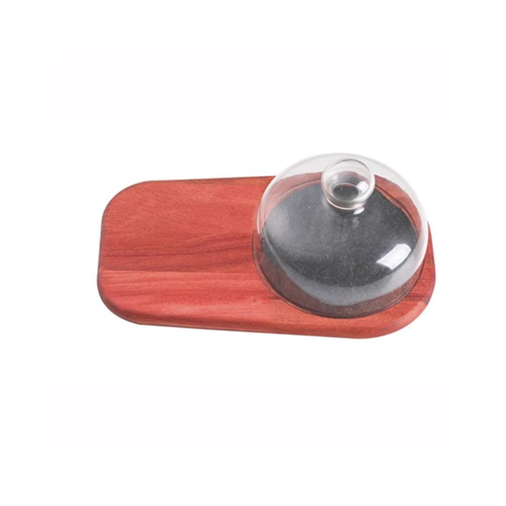 Tábua de Madeira Cheese com Tampa de Vidro e Pedra - Tramontina - 2