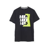 Camiseta Básica Masculina Estampada Preta 9650B - HD - 1