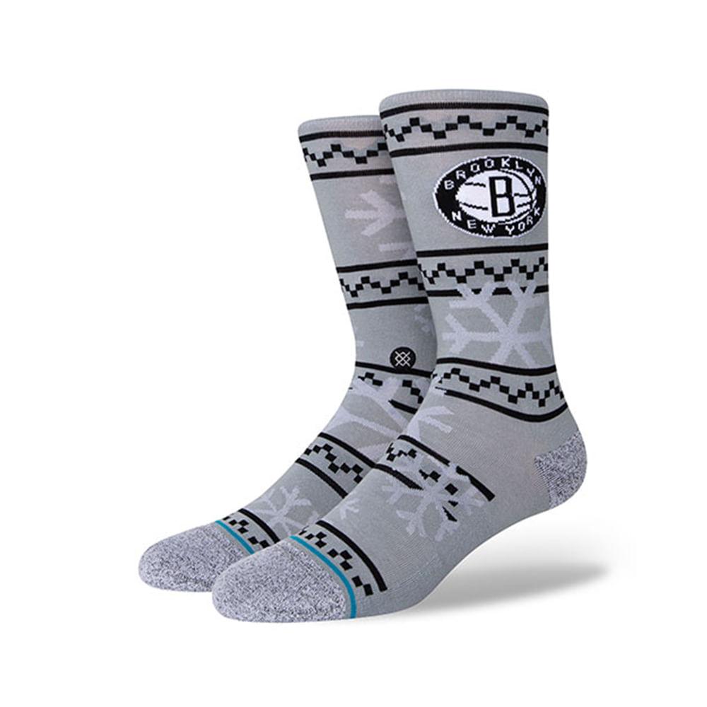 Meia NBA Nets Frosted 2 Cinza A545D21NET-GRY - Stance - 1