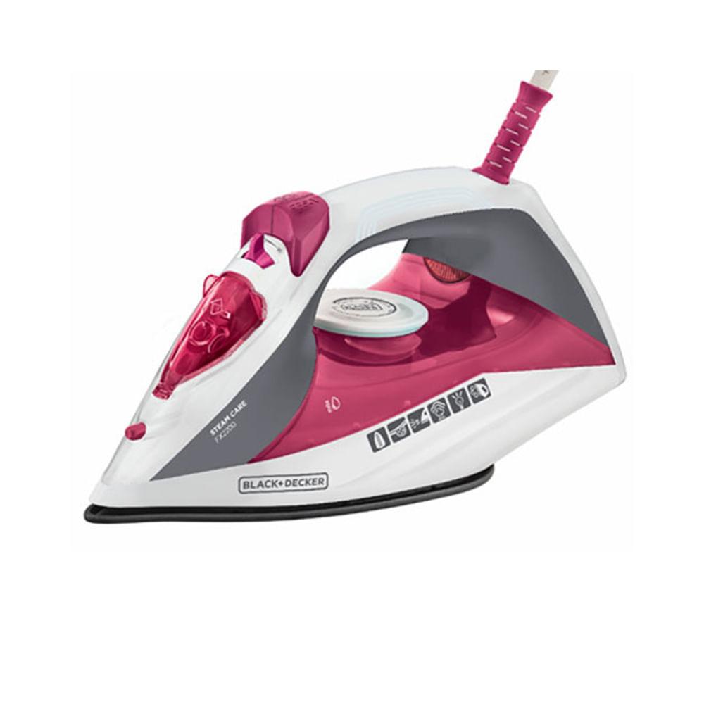 Ferro a Vapor com Revestimento Antiaderente Rosa e Cinza 110V - Black&Decker - 2