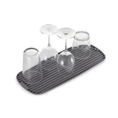 Tapete de Secagem Copos Louças Silicone Cinza - KitchenAid