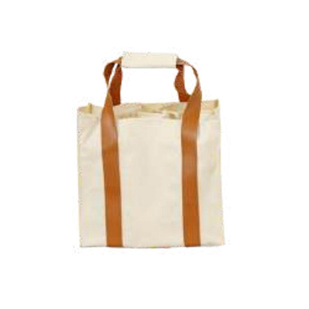 Bolsa Térmica para 6 Garrafas com Alça de Couro Bege  - Anabell - 1