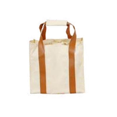 Bolsa Térmica para 6 Garrafas com Alça de Couro Bege  - Anabell