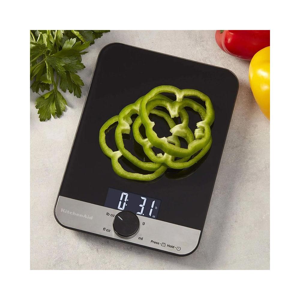 Balança para Cozinha Digital Single GLS Top Preta - KitchenAid - 5