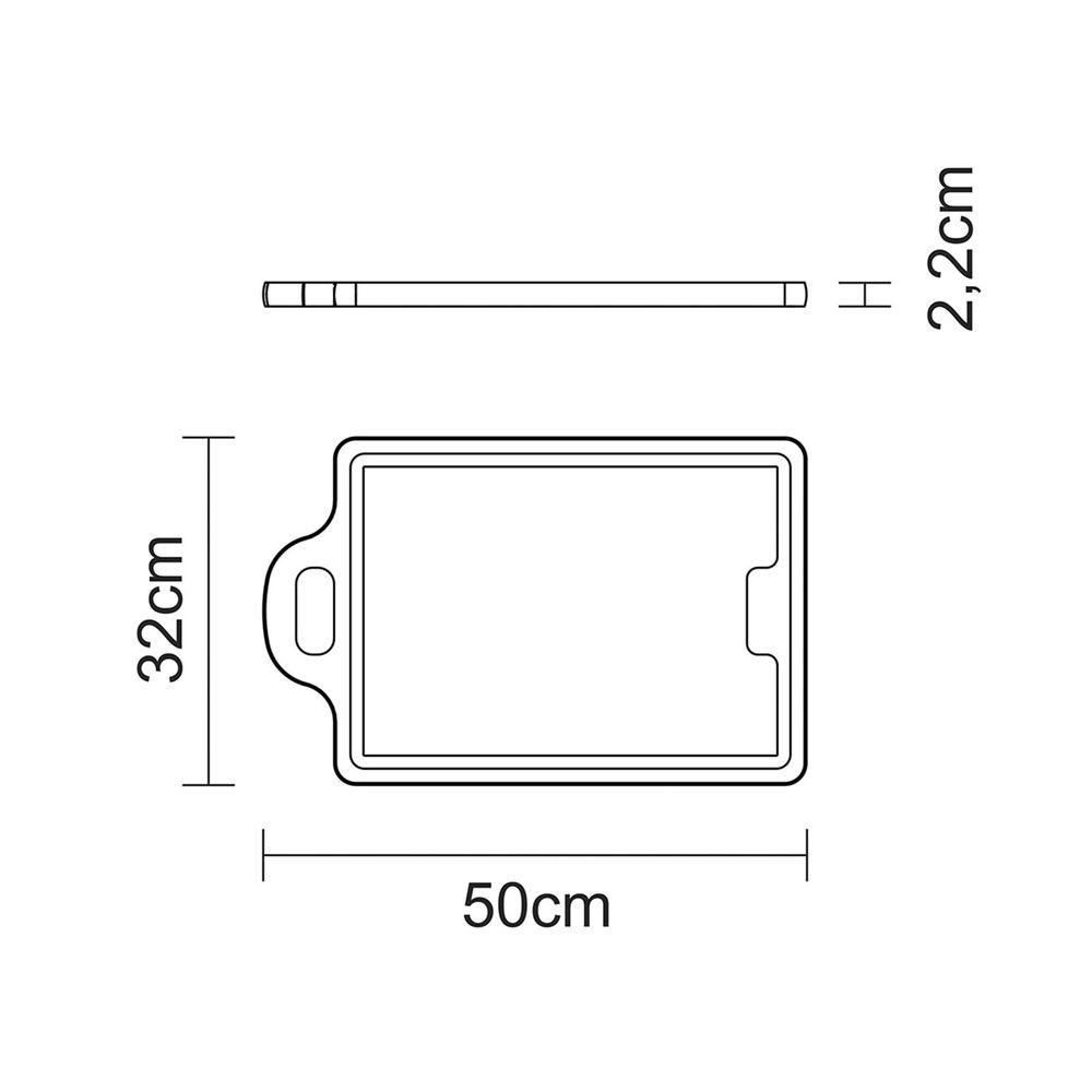 Tábua Churrasco em Madeira Muiracatiara com Acabamento Envernizado com Alça 33 x 20 cm - Tramontina - 2