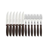 Jogo para Churrasco Jumbo Plenus com Lâminas em Inox e Cabos de Polipropileno Marrom 12pçs - Tramontina - 3